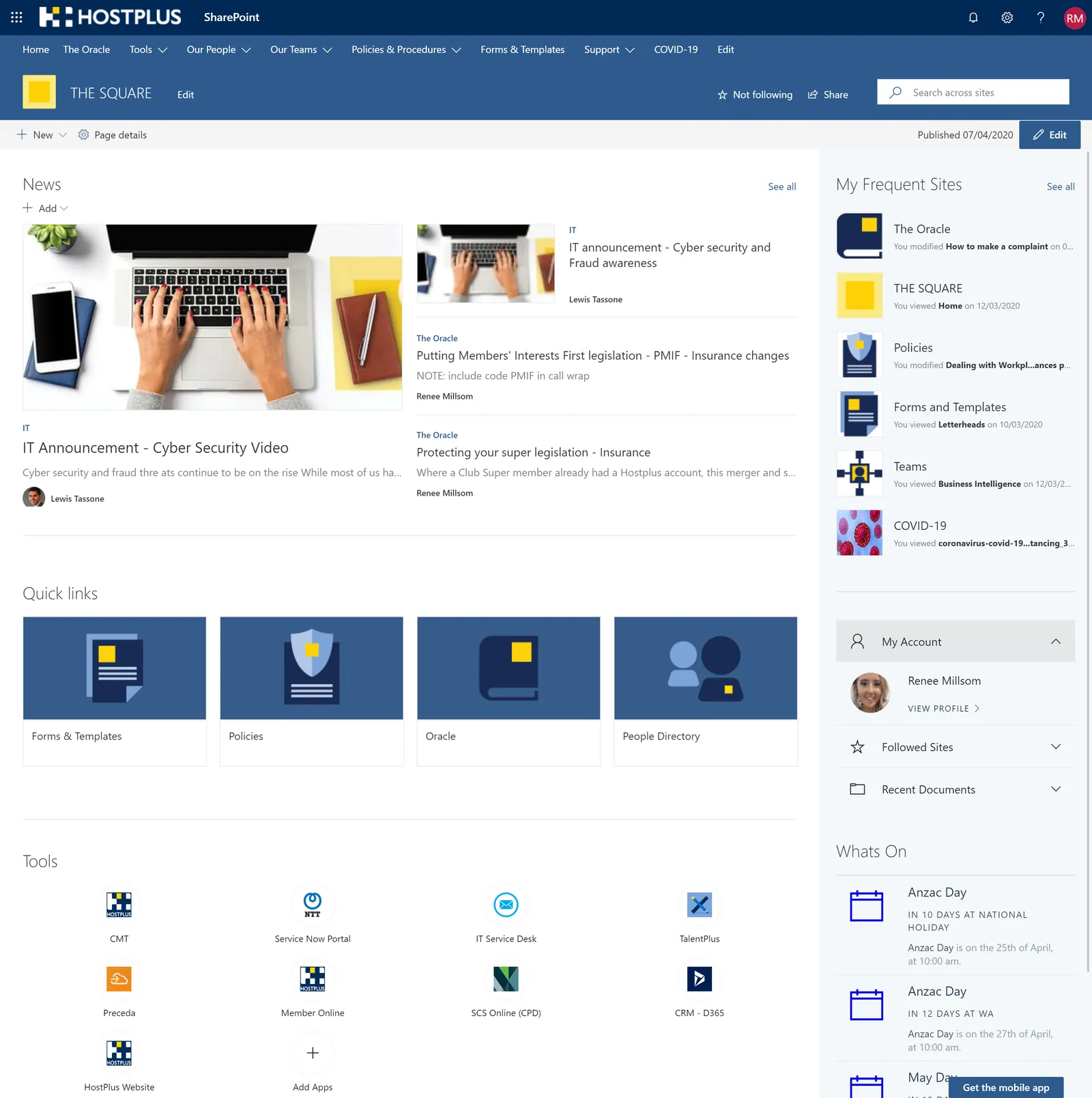 How we helped Hostplus create a personal intranet