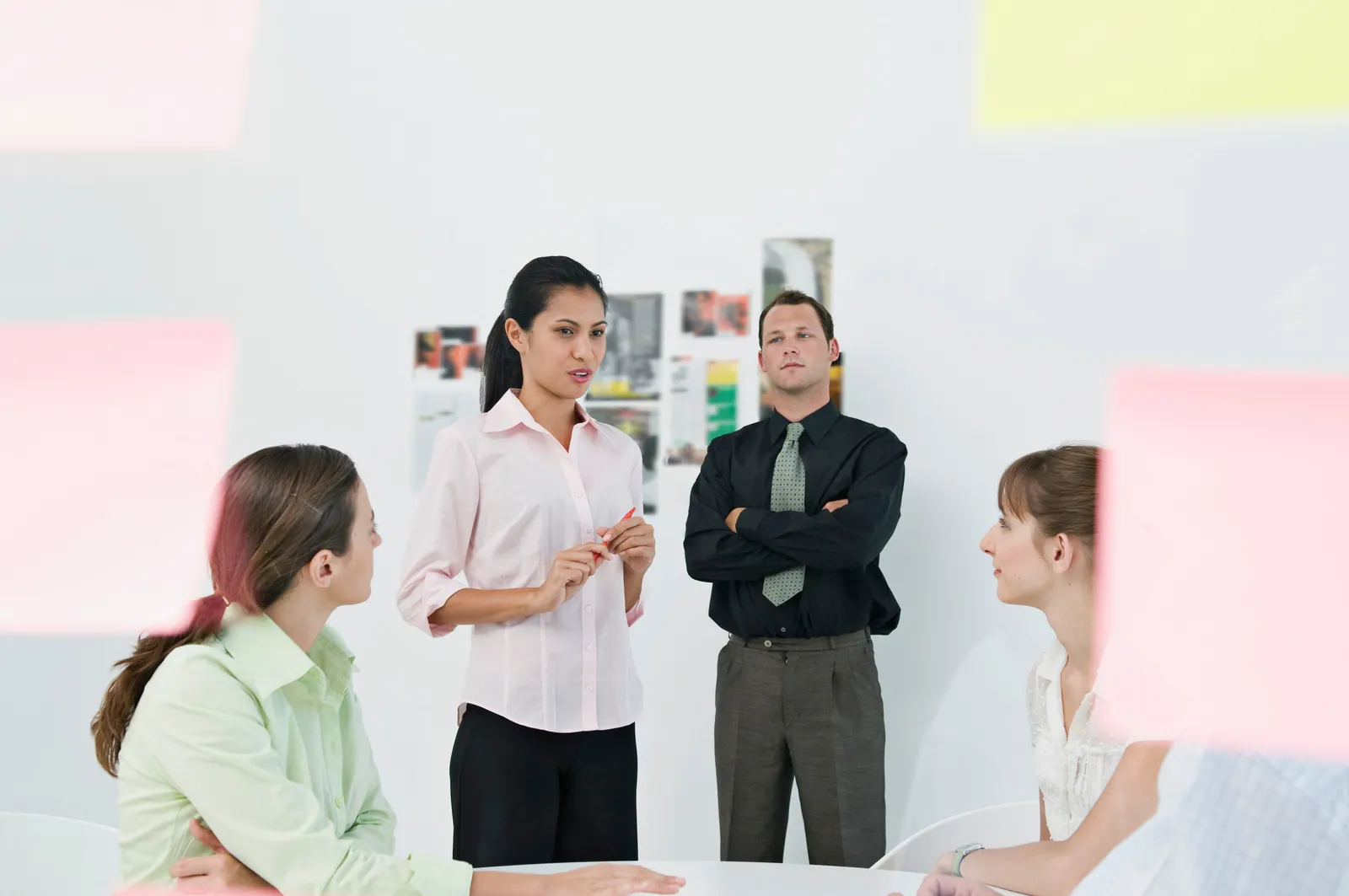A team meeting to discuss selecting a SharePoint consulting partner
